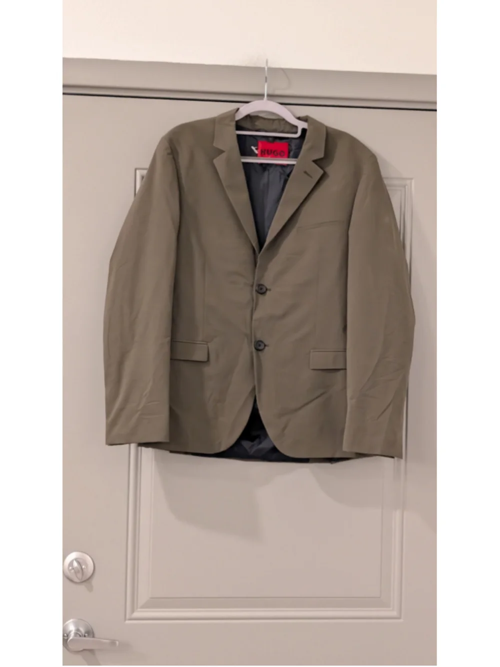 Men's HUGO Olive Green & Black Performance Packable Extra Slim Fit Blazer 36R